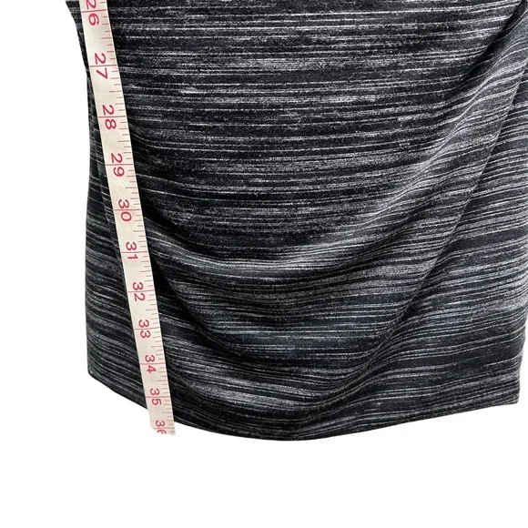 ATHLETA Dress Topanga Stretch Ruched Sides Long Sleeves Black Heather Gr… - Picture 10 of 13